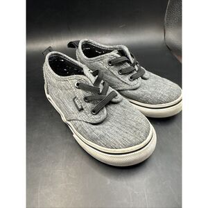 Vans Toddler Low Top Sneaker Unisex Size 8 Toddler Shoe Grey/Black